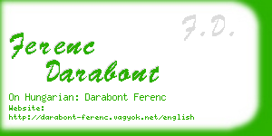 ferenc darabont business card